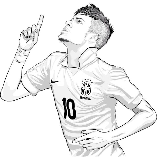 640x640 Neymar Top Soccer Player Coloring Sheet Sport Coloring Page
