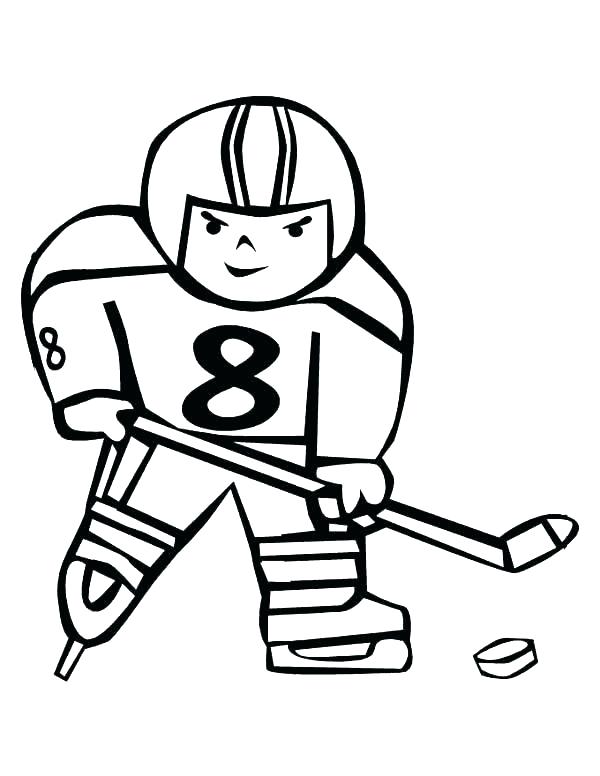 600x776 Hockey Player Coloring Pages Ice Hockey Coloring Pages Hockey