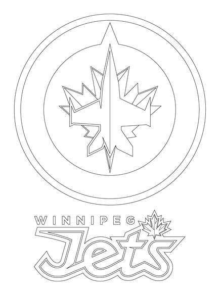 435x580 Winnipeg Jets Logo Coloring Page Winnipeg Jets