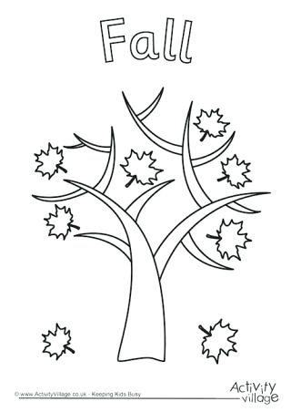 320x452 Coloring Page Fall Fall Tree Colouring Page Coloring Page
