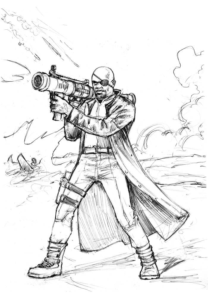 700x986 Nick Fury Coloring Pages