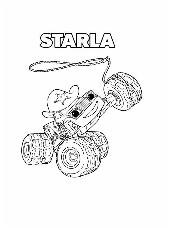 568x758 Blaze And The Monster Machines Coloring Pages 7 Blaze