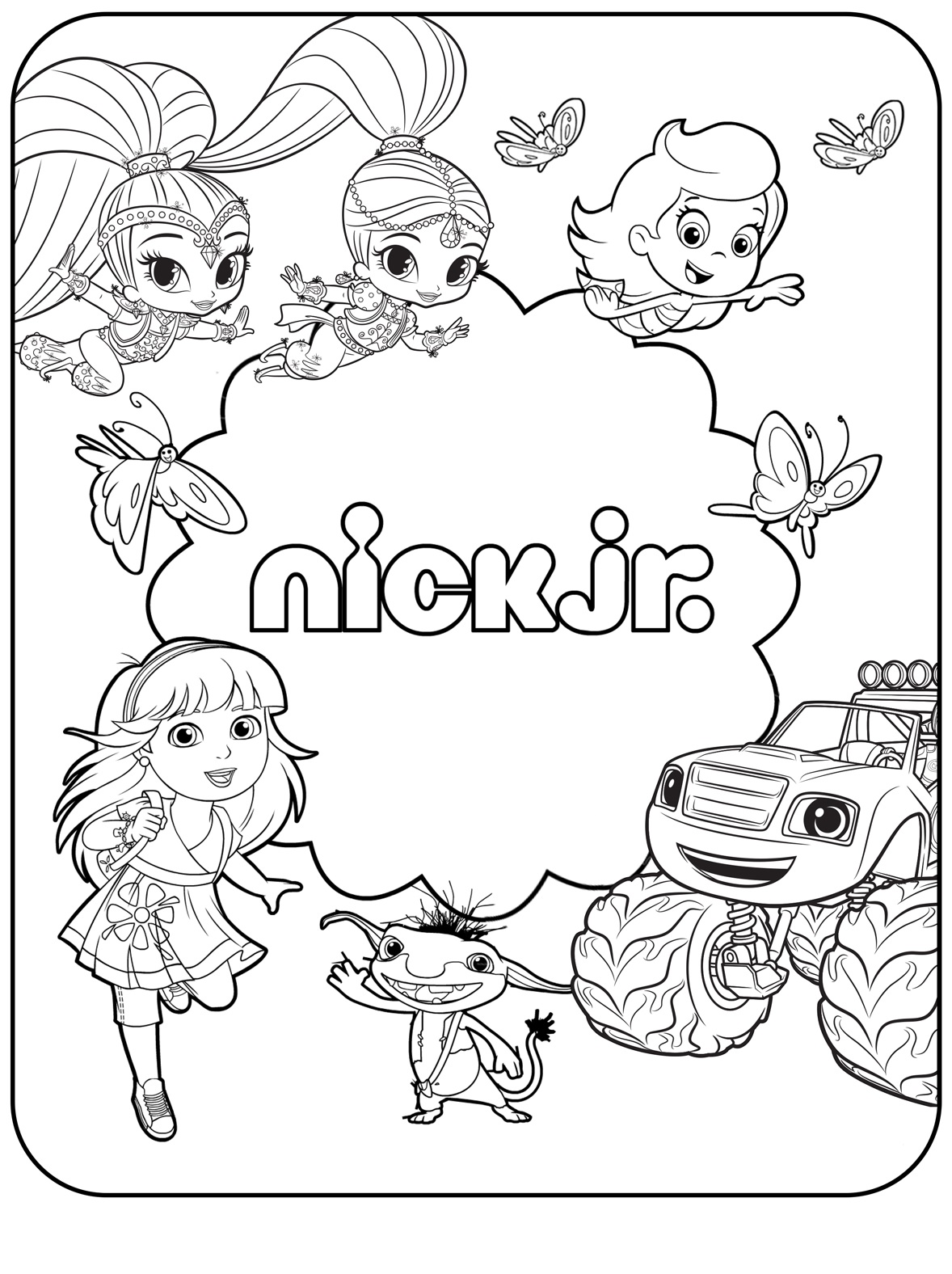 1178x1576 Nick Jr Coloring Pages Shimmer And Shine 11560 Nickjr Coloring