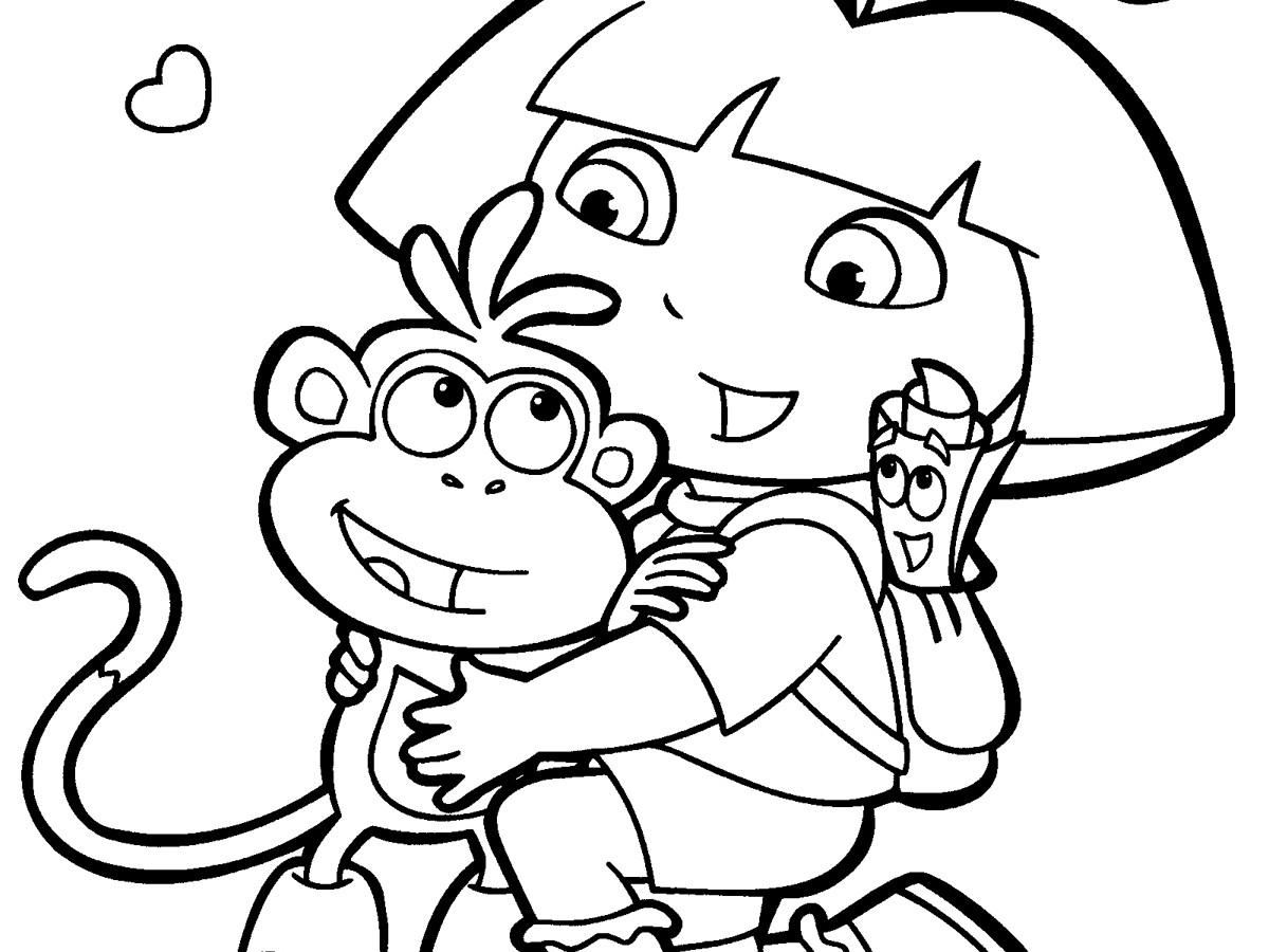 1200x900 Cool Coloring Pages Charming Nickjr Coloring Pages Dora