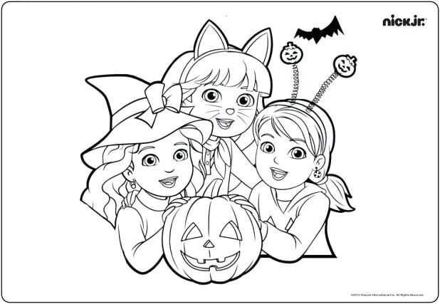 618x427 Nick Jr Halloween Coloring Pages Nick Jr Coloring Pages As Well As