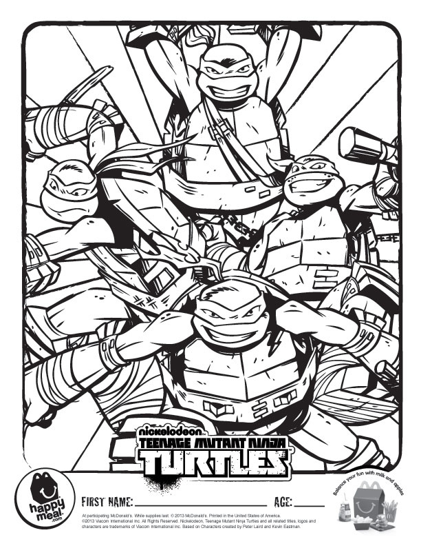 612x792 Nickelodeon Teenage Mutant Ninja Turtles Coloring Pages