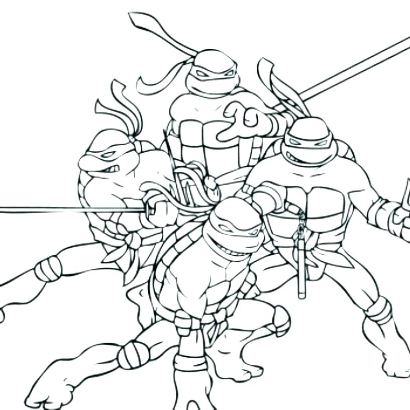 816x816 Ninja Turtle Coloring Pages Online Ninja Turtles Coloring Sheets