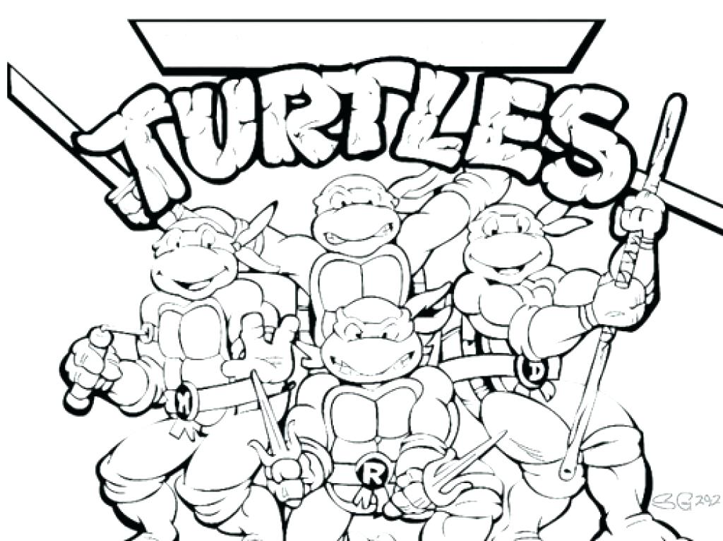 1024x766 Coloring Ninja Turtles Coloring Pages Printable Teenage Mutant