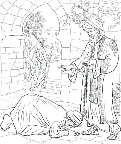 405x480 Nicodemus Coloring Page Parable Of The Two Debtors Coloring Page