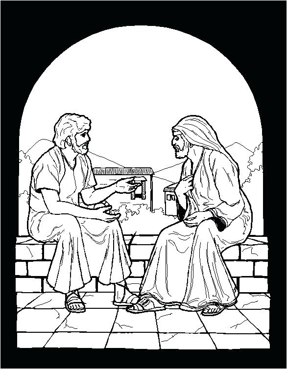586x754 Free Bible Coloring Pages Nicodemus Bible Related Coloring Pages