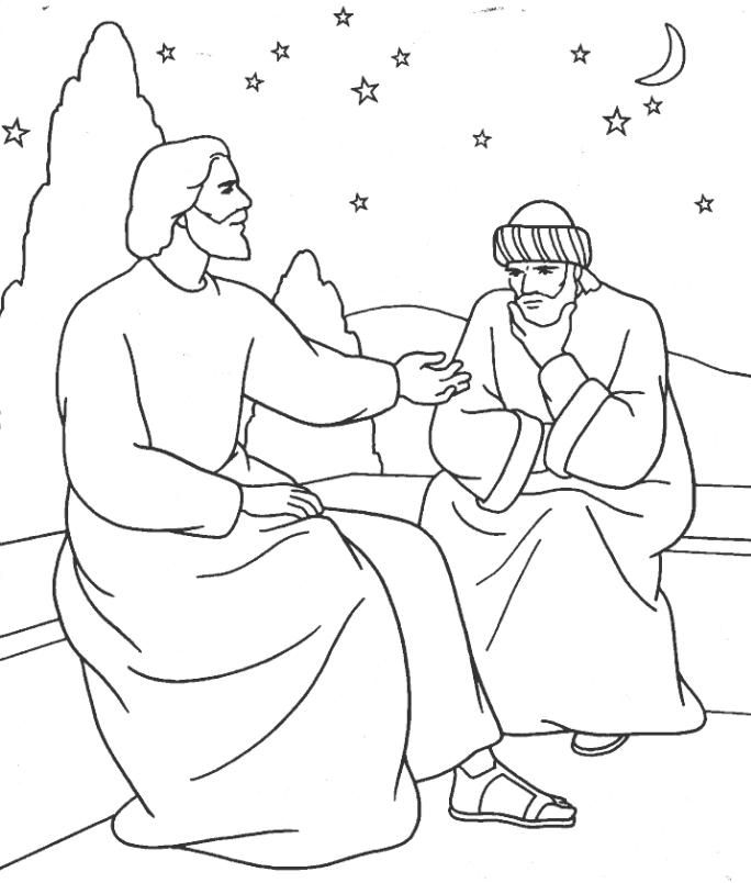 684x804 Free Coloring Pages Jesus And Nicodemus Bible Coloring Picture