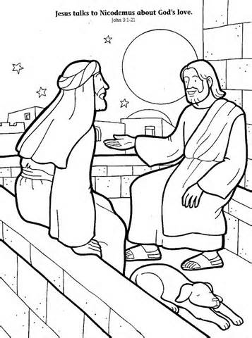 357x480 Jesus And Nicodemus @ Httpprintablecolouringpages.co.uks
