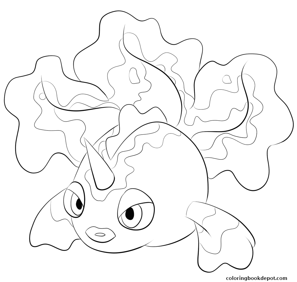 1000x950 118 Goldeen Pokemon Coloring Pages