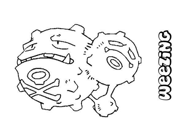 620x438 Weezing Coloring Pages