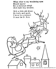 236x288 The Night Before Christmas Coloring Pages And Laying His Finger