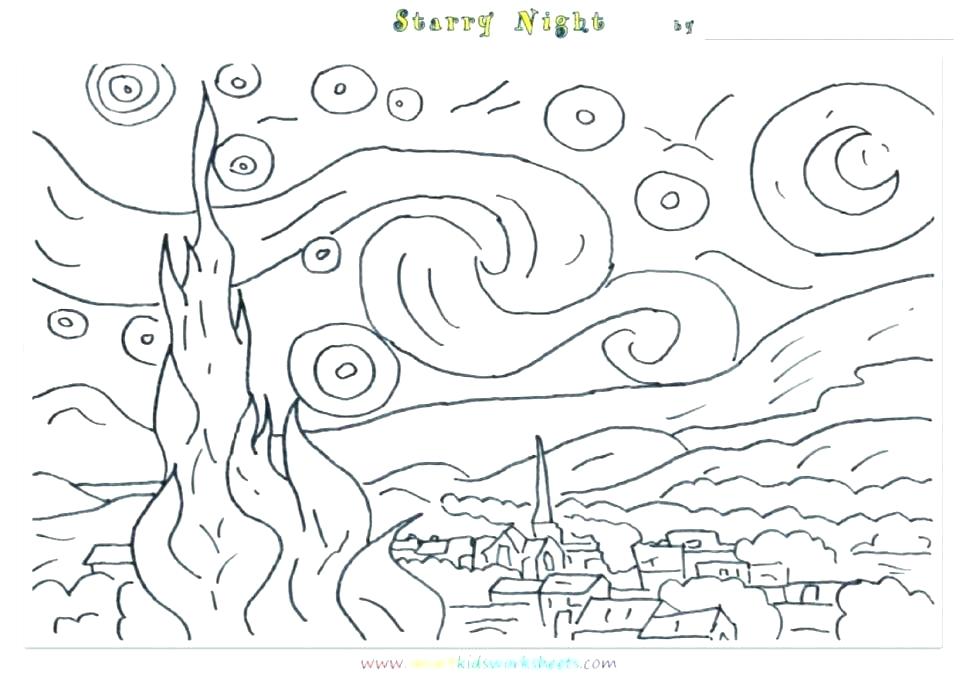 970x686 Vincent Van Gogh Coloring Pages Irises By Van Coloring Page