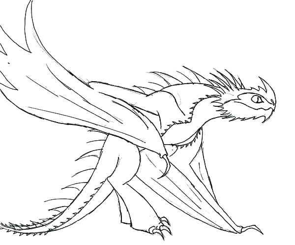 600x498 Night Fury Coloring Page Dangerous Dragon Kill In Sight In How