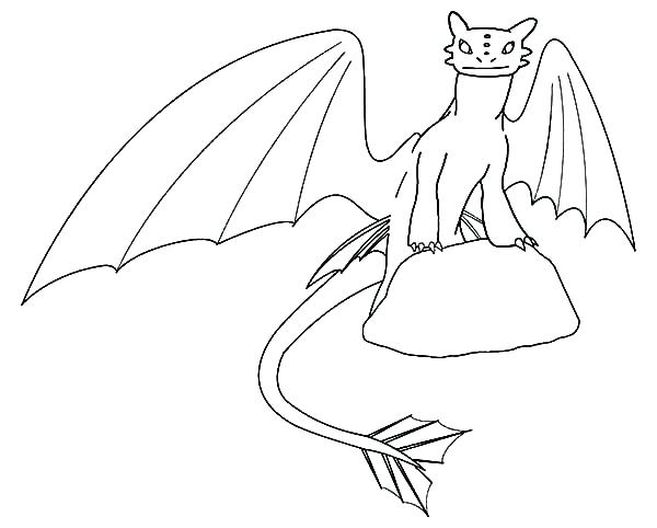 600x482 Night Fury Coloring Pagesothless Standing On Rock In How