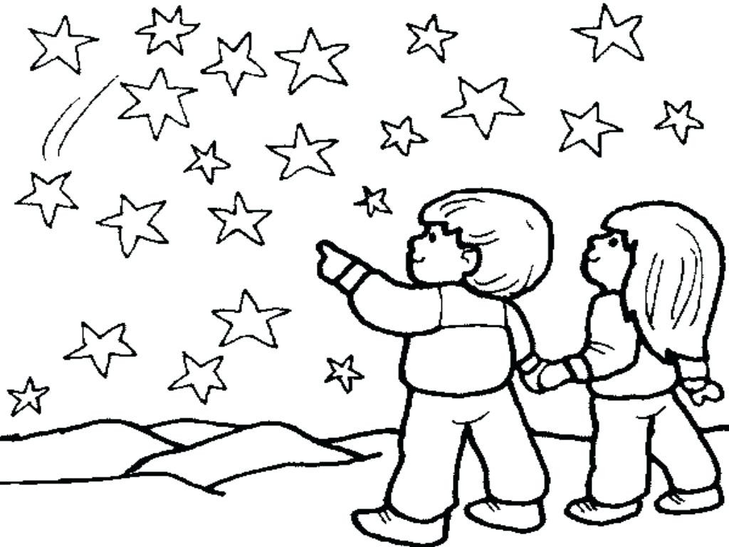 1024x768 Fireworks In The Sky Coloring Page Pages Christmas Tree Live