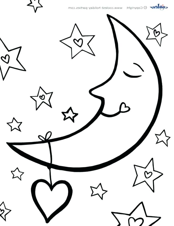 711x920 Crescent Moon Coloring Page Moon Coloring Moon Colouring Pages