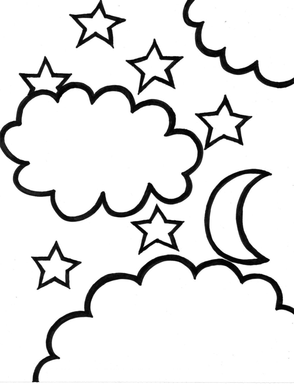 1000x1308 Star Moon Coloring Pages Free Coloring Pages For Kids