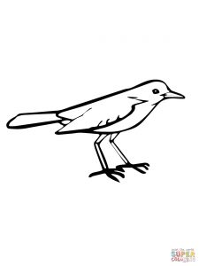 225x300 Nightingale Is Singing Pattern Coloring Page