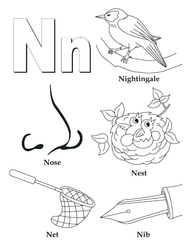 612x792 B Coloring Page