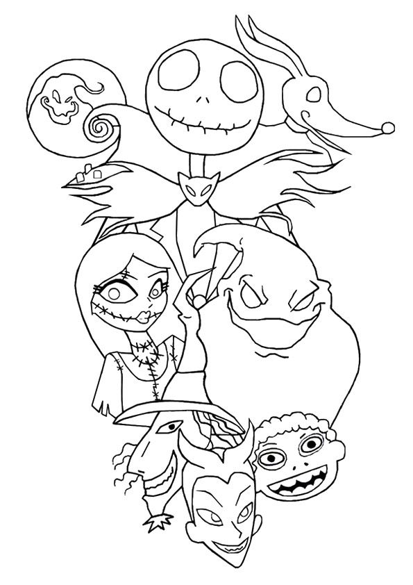 Nightmare Before Christmas Coloring Pages