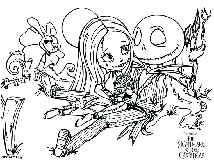736x561 Nightmare Before Christmas Coloring Pages As Well As Nightmare