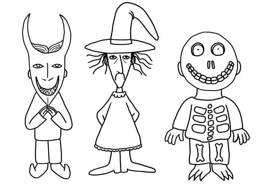 900x636 Printable Nightmare Before Christmas Coloring Pages