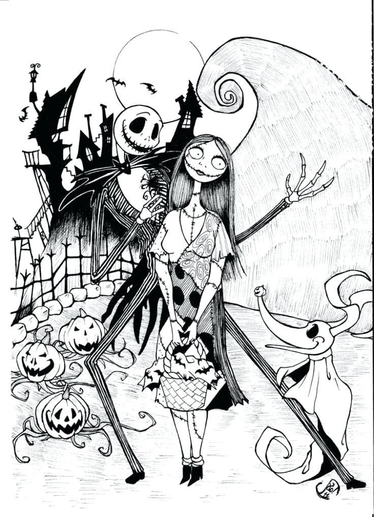 736x1015 Nightmare Before Christmas Color Pages The Nightmare Before