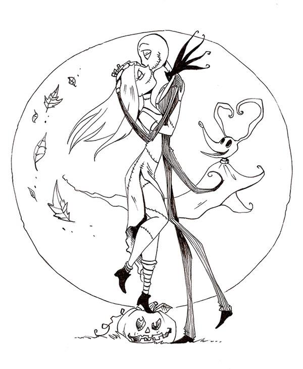 600x730 Free Printable Nightmare Before Christmas Coloring Pages Tattoo