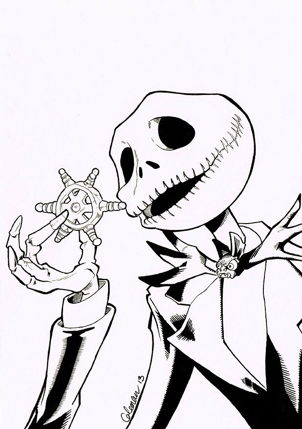 618x877 The Nightmare Before Christmas Coloring Pages