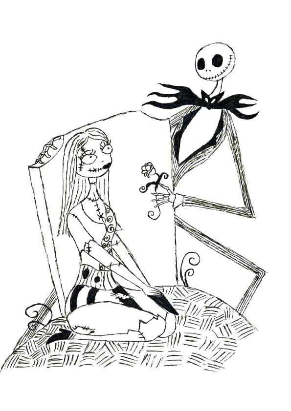 595x842 Zero From Nightmare Before Christmas Coloring Pages Free Printable