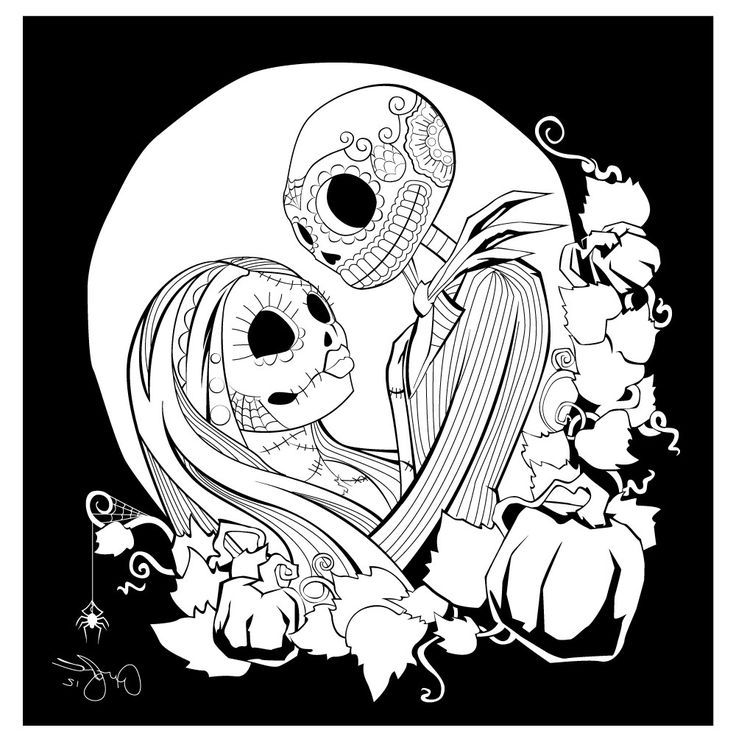 736x736 Nightmare Before Christmas Coloring Pages Free Printable Nightmare