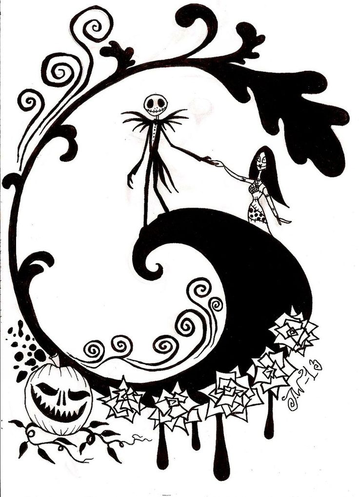 736x1018 58 Best Nightmare Before Christmas Coloring Pages Images