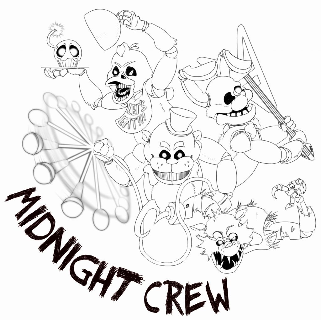 Nightmare Foxy Coloring Pages