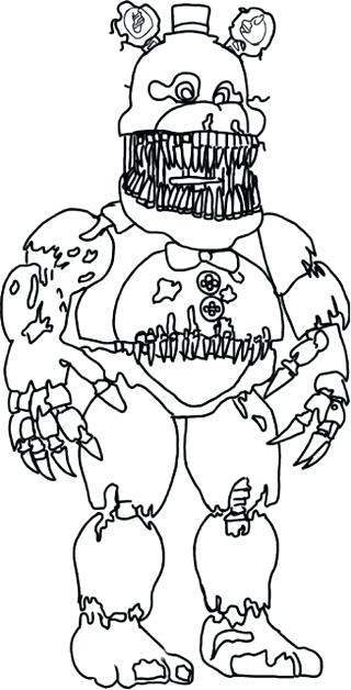 320x628 Five Nights At Freddys Coloring Or Nightmare Kids And Ng Pages