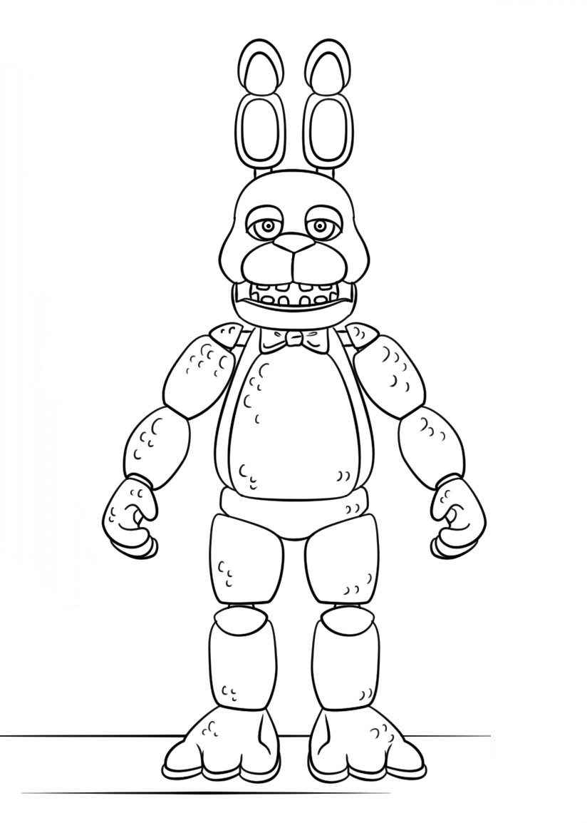 824x1154 Free Printable Five Nights At Freddy's Coloring Pages (Fnaf