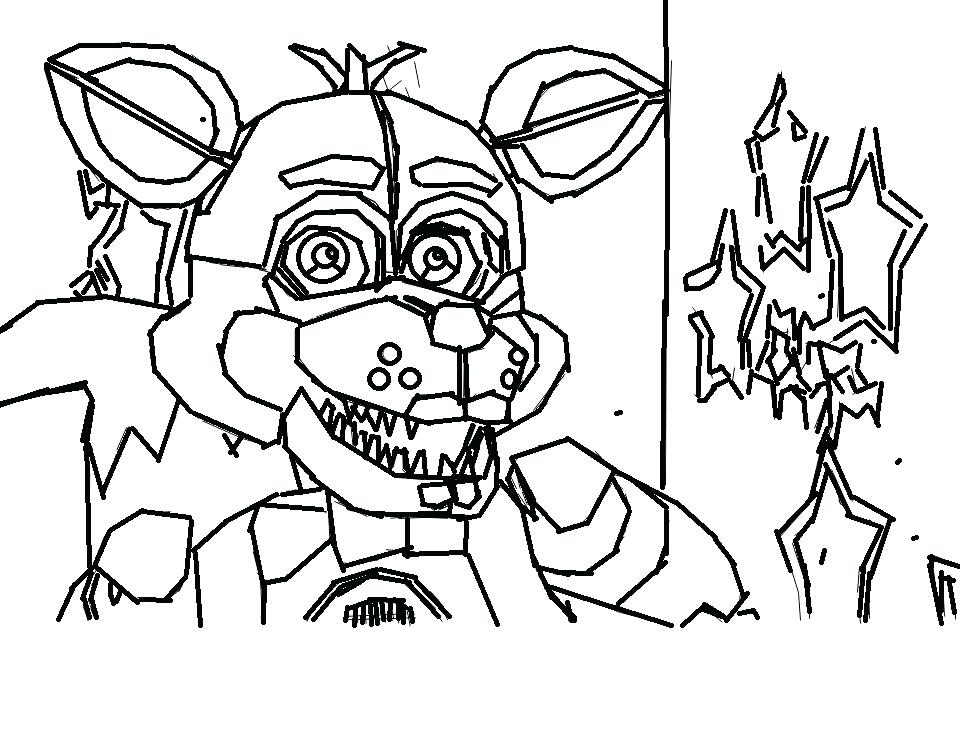 961x730 Old Foxy Coloring Pages Foxy Coloring Nightmare Foxy Teaser