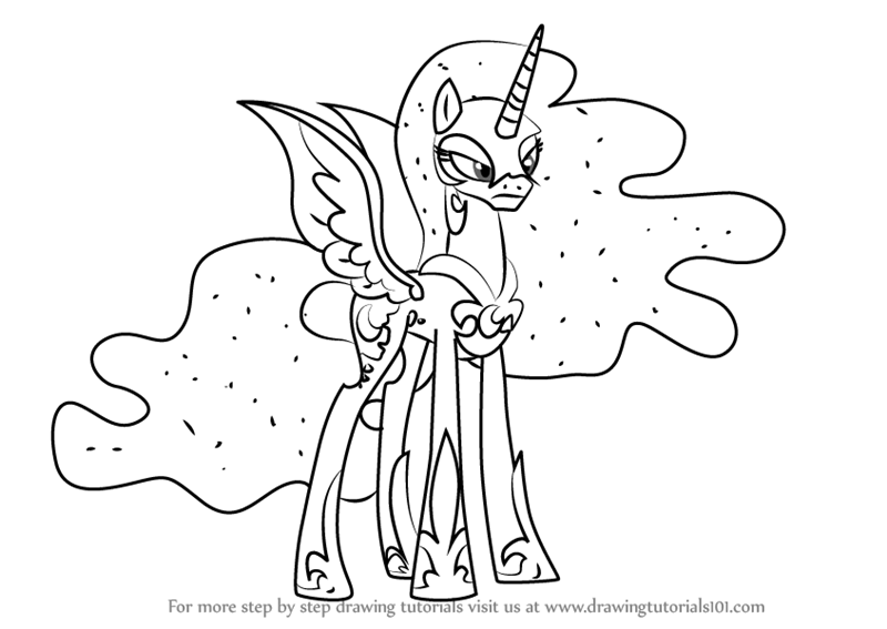800x567 My Little Pony Friendship Is Magic Nightmare Moon Coloring Pages