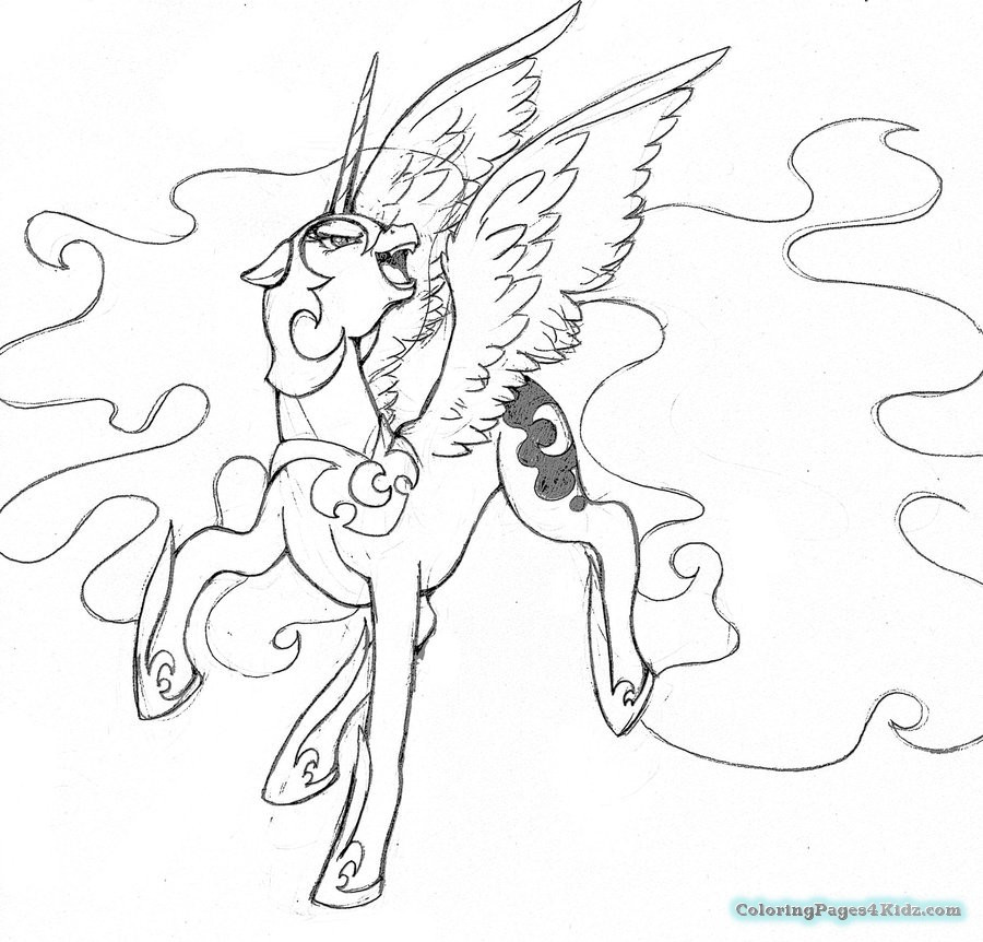 900x862 My Little Pony Nightmare Moon Coloring Pages For Kids Incredible