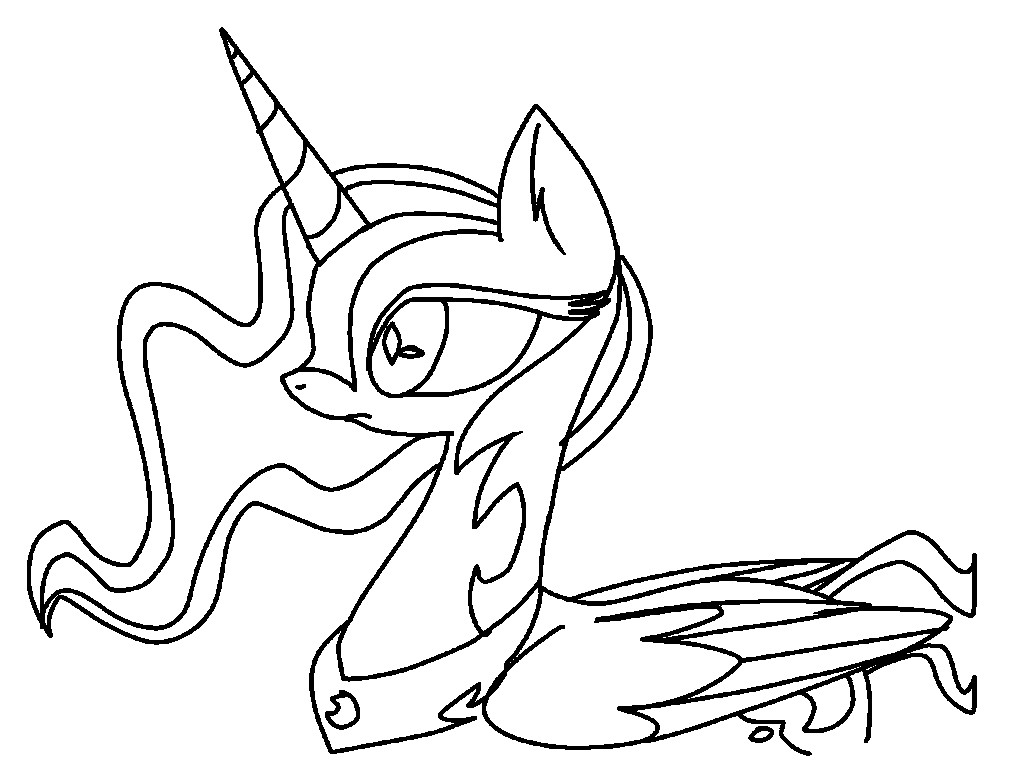 1024x780 Nightmare Moon Coloring Page Acpra