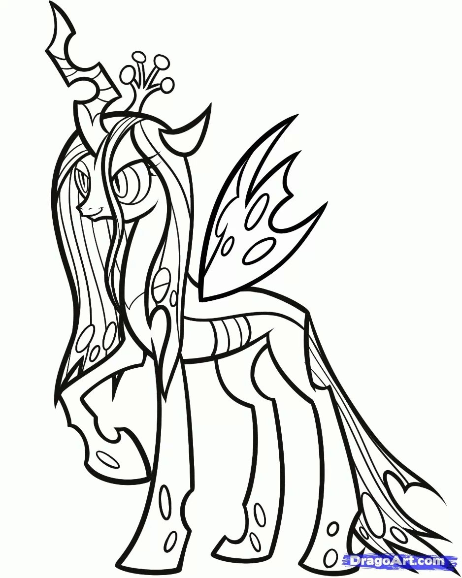 938x1174 Nightmare Moon Coloring Page Wagashiya