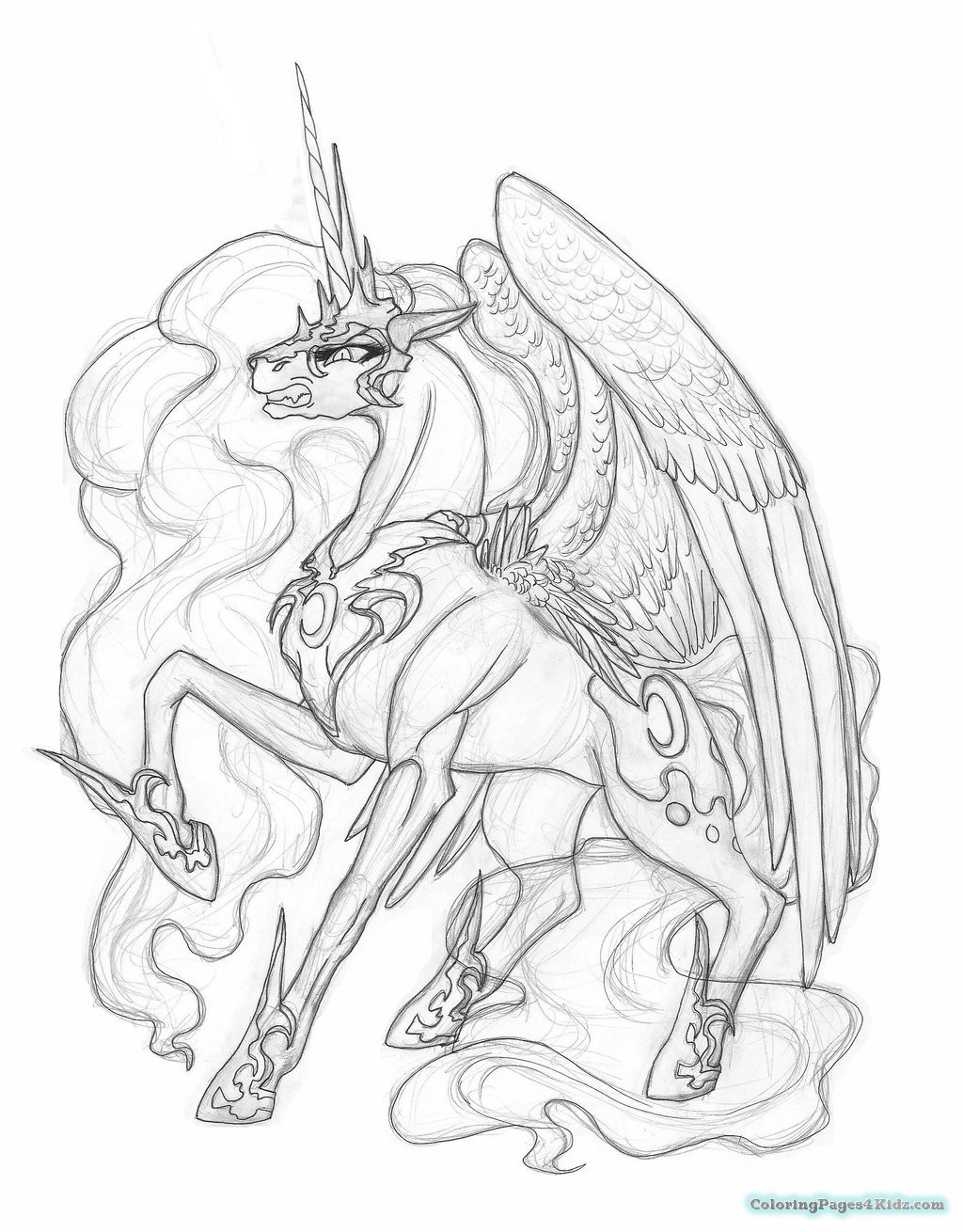 1024x1310 Nightmare Moon Coloring Pages Home Incredible Page Mosm