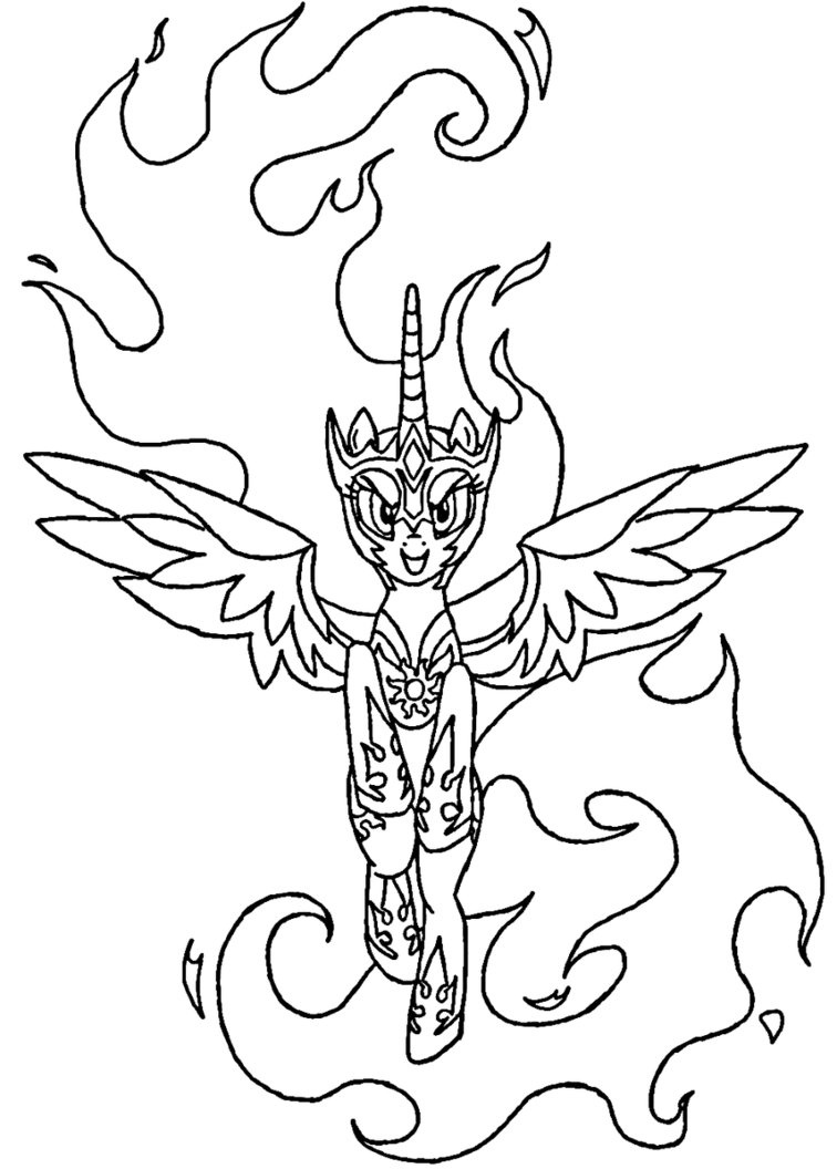 756x1056 Princess Clesteay And Nightmare Moon Coloring Pages Printable