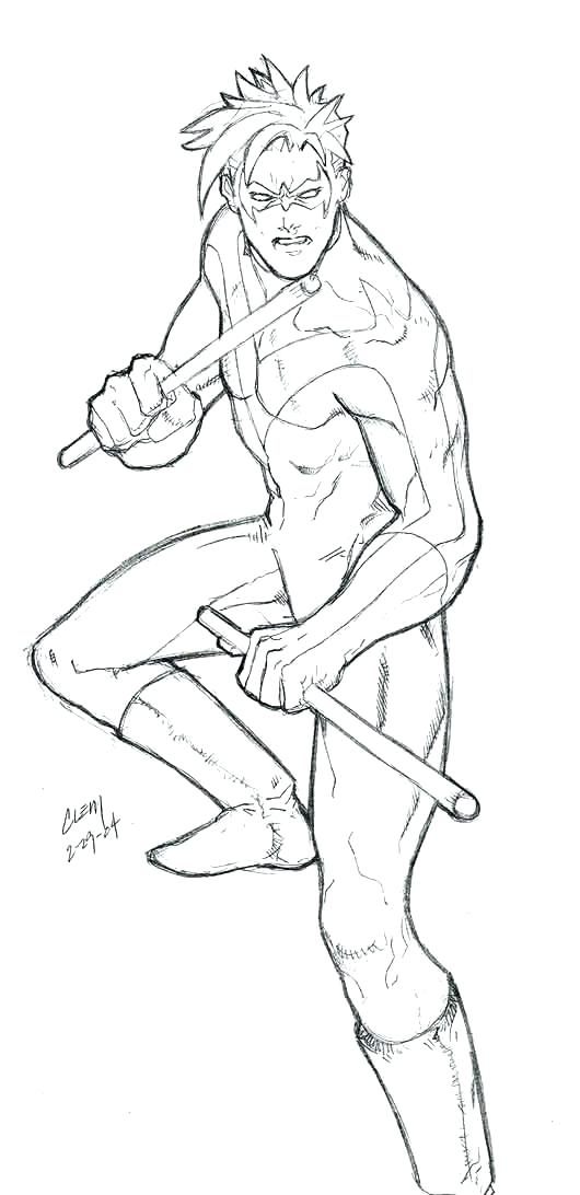530x1092 Nightwing Coloring Pages Coloring Pages By And Robin Coloring
