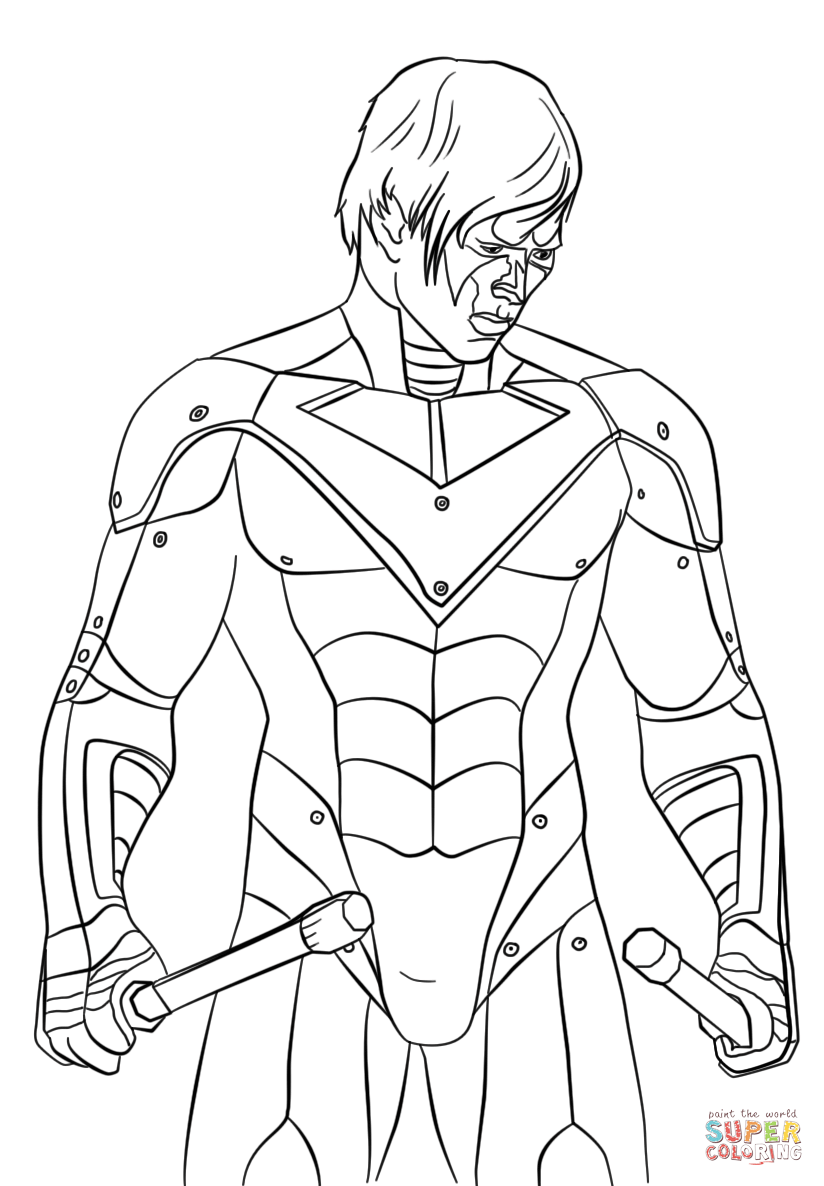 824x1186 The Nightwing Coloring Page Free Printable Coloring Pages