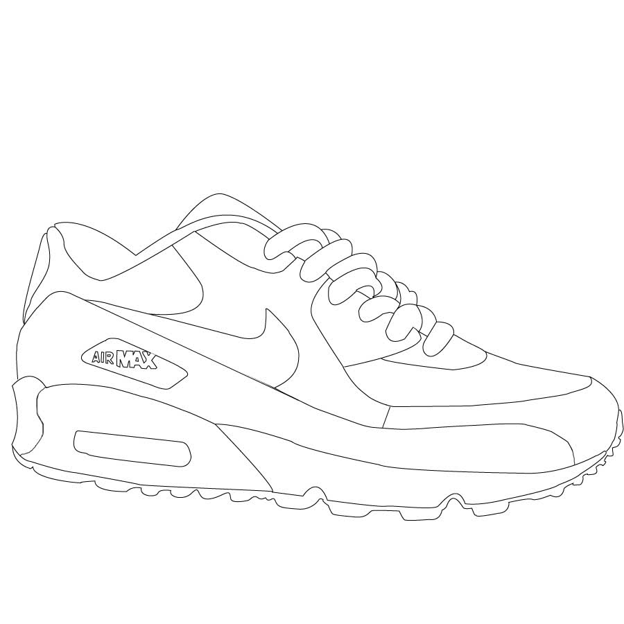 900x900 Nike Air Max Coloring Pages