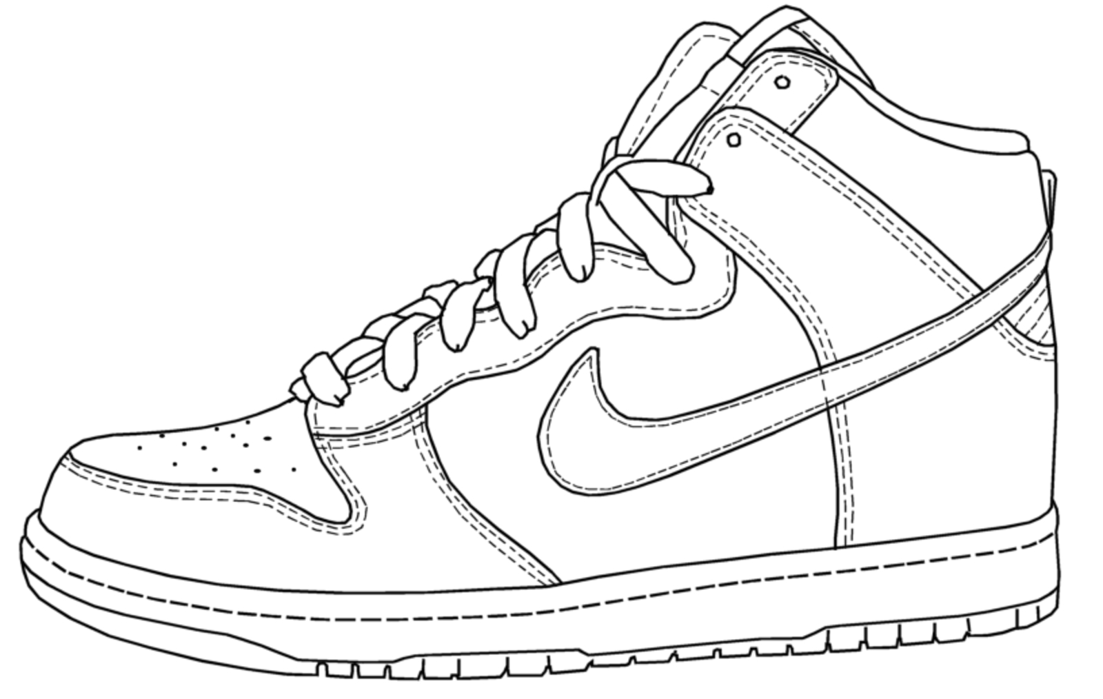 1600x1014 Basketball Shoes Drawing Stunning Nike Air Jordan Coloring Pages